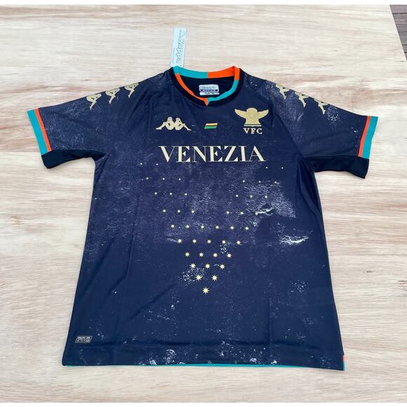 KAPPA VENEZIA FC Soccer Jersey Kombat Short Sleeve Crew Neck Men Blue‎ SIZE M - Picture 1 of 7